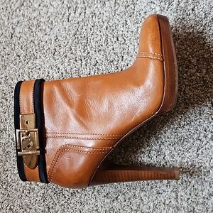 Tan Tory Burch booties